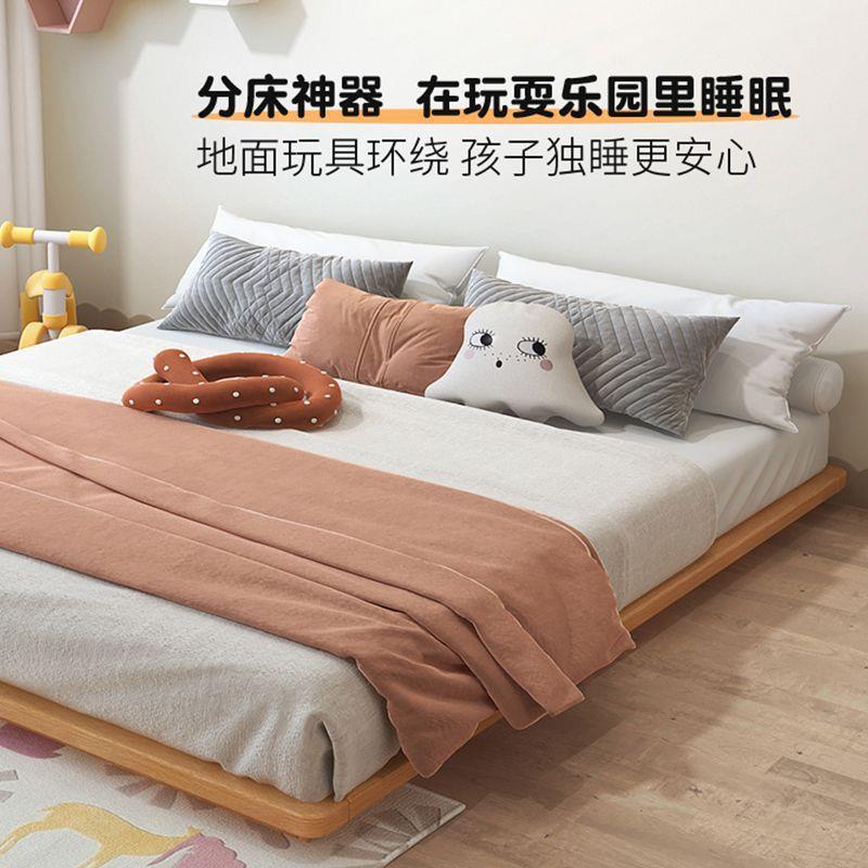 儿童床蒙氏地台床实木直接放地上地板床榻榻米落地无床头床矮床