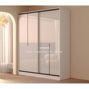 衣柜家用卧室推拉门实木出租房用经济型新款2026爆款小户型大衣橱