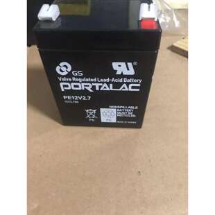 PORTALAC蓄电池PE12V2.7AH进口小型电瓶仪器12伏2.7安电源