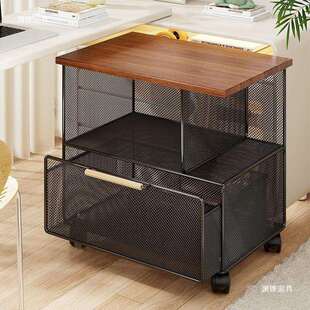 办公室置物架桌下可移动资料收纳柜落地文件整理抽屉式带轮小推车