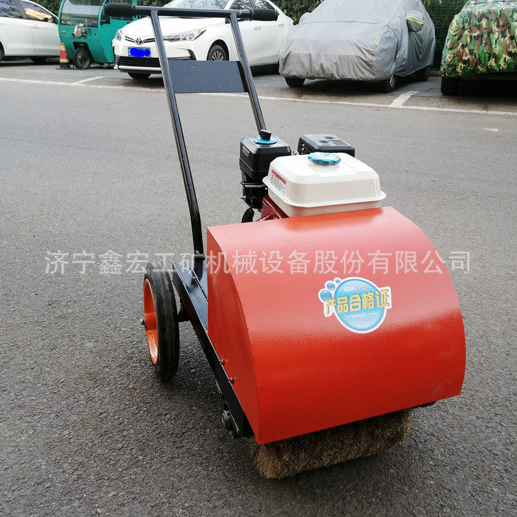 工字钢槽钢钢板除锈抛光机供应钢板平面除锈机手推式汽油抛光机