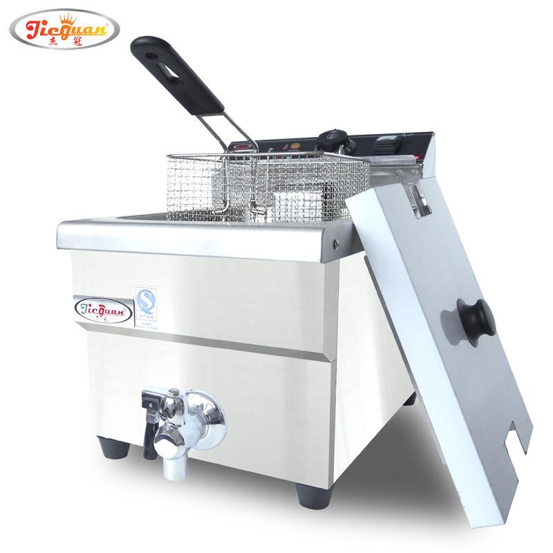 杰冠DF-10L-2台式双缸双筛电炸炉商用油炸机炸薯条油条鸡排机设备