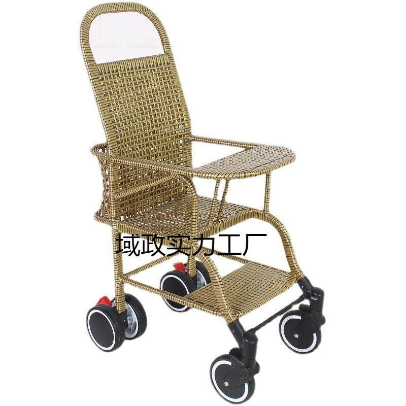 仿藤推车推车夏季婴儿仿藤椅推车轻便竹编推车小孩儿童竹子小推车