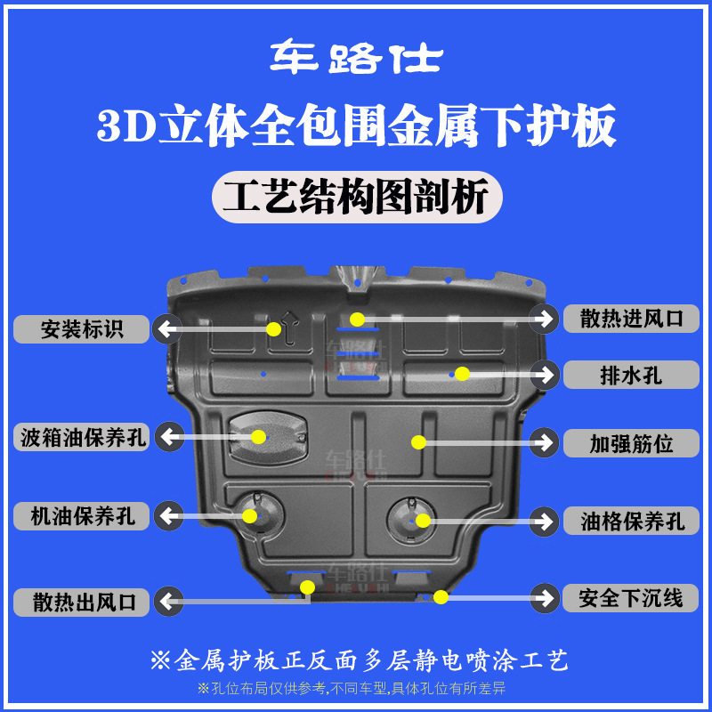 12-16雪佛兰迈锐宝发动机下护板塑钢锰钢铝镁合金汽车底盘防护板