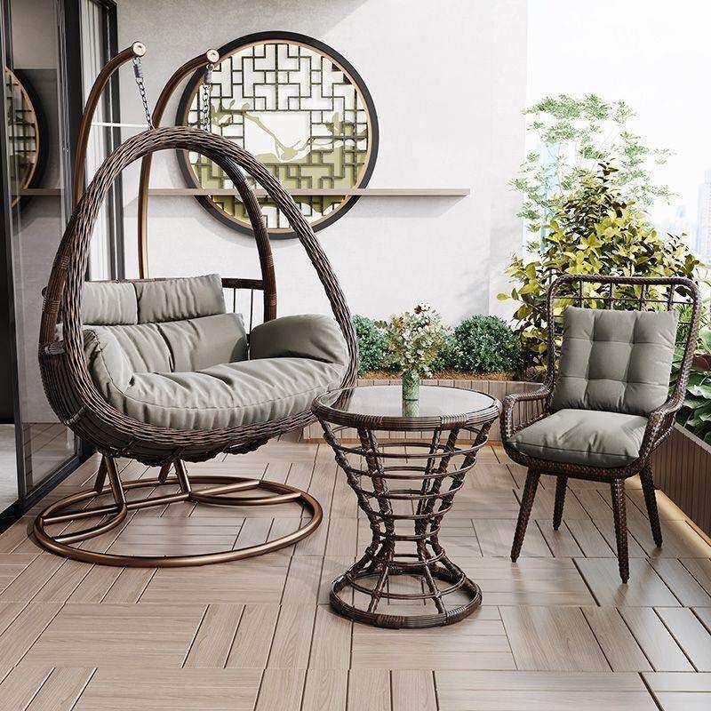 家用阳台吊椅庭院吊篮藤椅室内秋千吊床户外吊兰椅子摇篮悬挂式