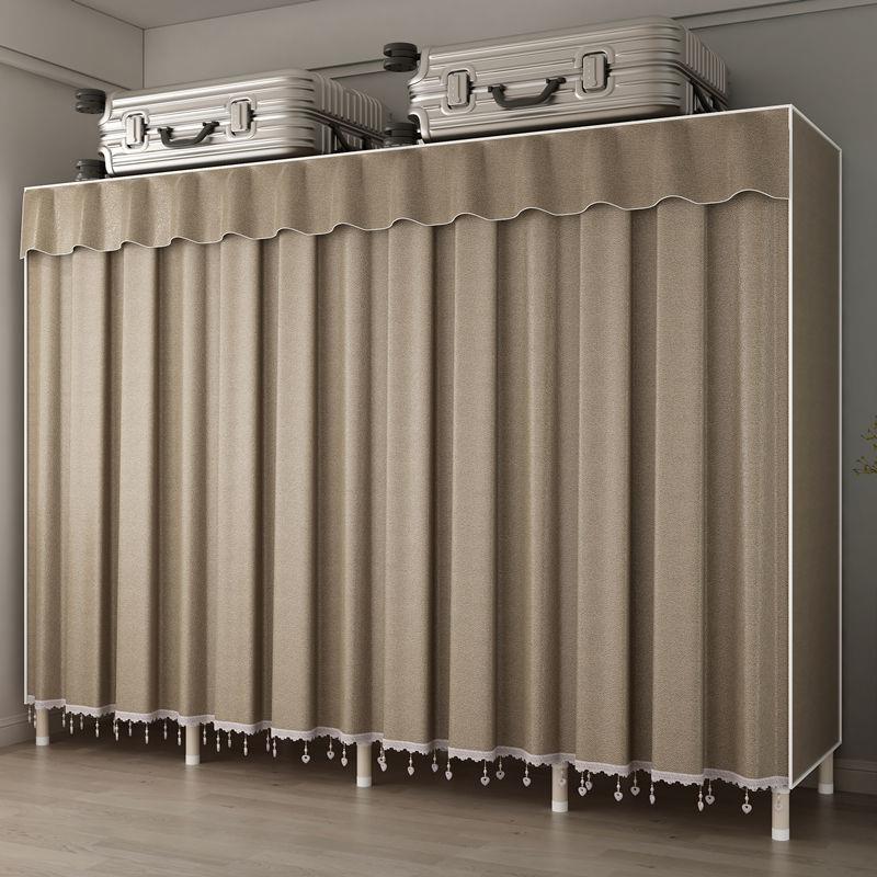 布衣柜子家用2022款结实加厚简易衣柜卧室出租房用结实耐用收纳柜