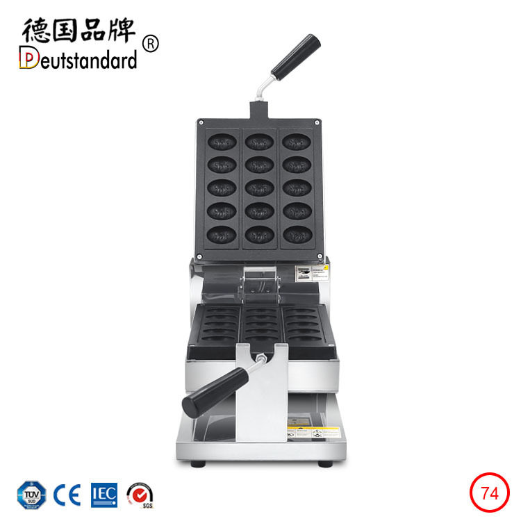 商用新品鸡蛋形牛奶华夫机 edd字母180度翻转牛奶松饼设备 电饼铛