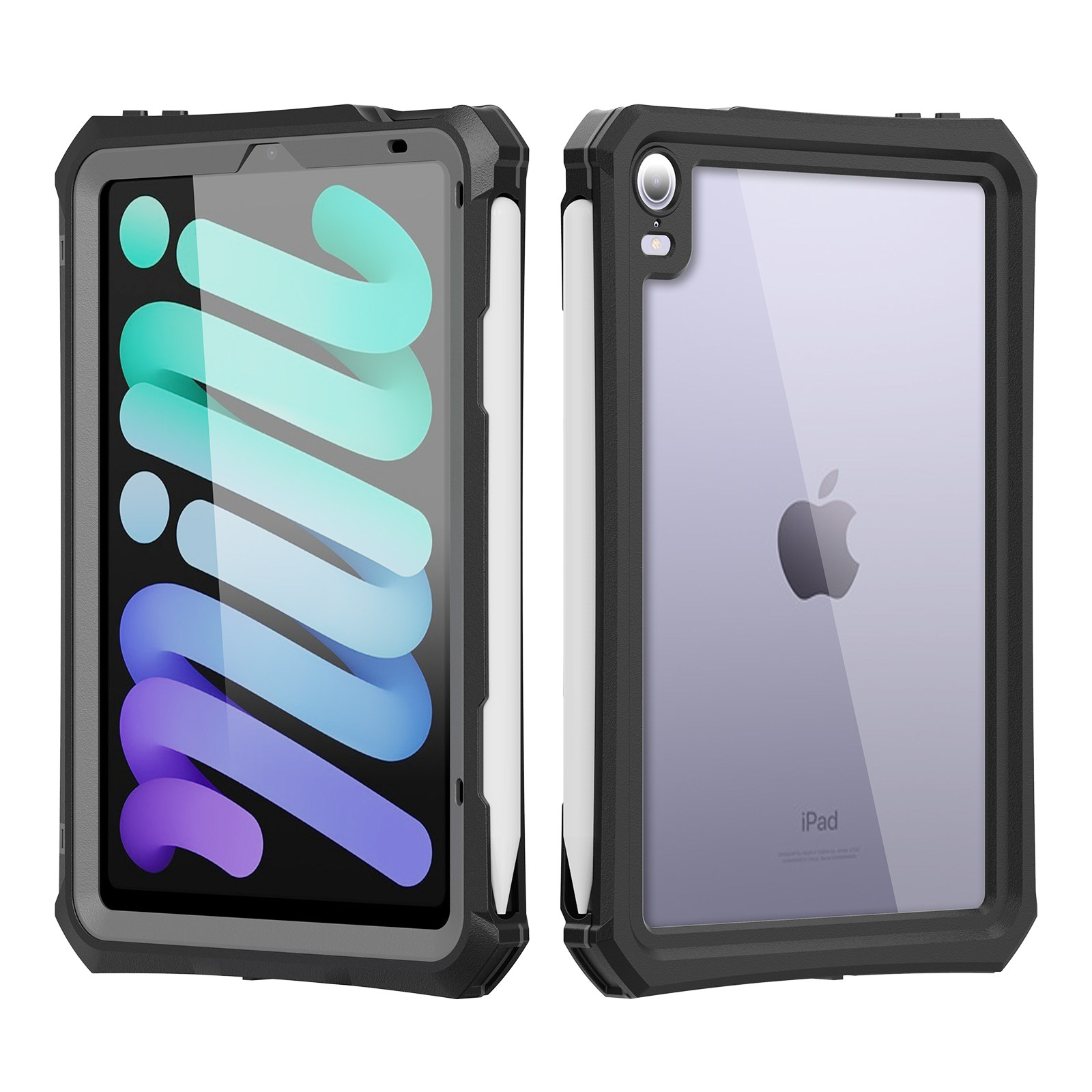 适用iPad mini7 8寸水下深度防水IP68户外游泳潜水mini6保护壳360防摔壳MINI4硬壳防震坚固平板mini5手机壳
