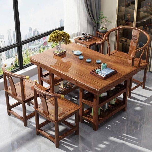 阳台实木茶桌新中式大板茶桌椅组合家用简约小户型茶台公室茶几,商业/办公家具,茶台/茶桌,淘宝优惠券,粉丝福利购,淘宝优惠卷
