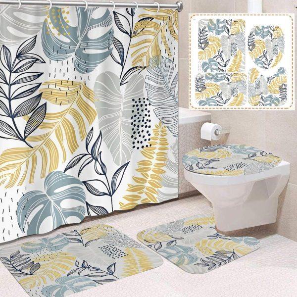 厂家浴室防水布浴帘套装免打孔挂帘卫生间隔断帘门帘子 绿植浴帘,家庭/个人清洁工具,浴帘,淘宝优惠券,粉丝福利购,淘宝优惠卷