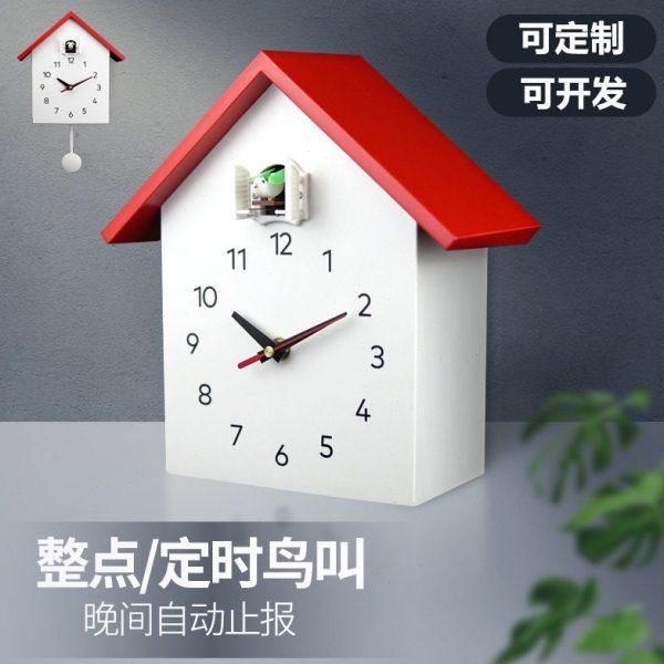 挂钟布谷鸟钟闹钟鸟叫创意儿童挂表客厅台钟座钟静音咕咕钟表,家居饰品,挂钟,淘宝优惠券,粉丝福利购,淘宝优惠卷