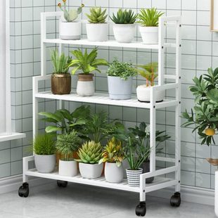 索尔诺花架子阳台多肉绿萝花盆架铁艺置物架室内外多层阶梯式花架