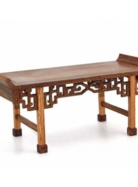 QD4D底座实木质鸡翅木玉器奇石木座工艺品摆件木托长方形条案供桌