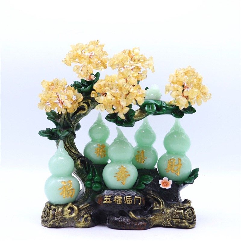 天然水晶发财树客厅酒柜玄关招财装饰店铺公司开业乔迁送礼品摆件,家居饰品,装饰摆件,淘宝优惠券,粉丝福利购,淘宝优惠卷