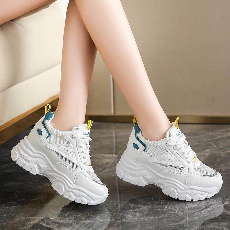 老爹鞋女鞋小个子网面透气女款夏季2025新款春内增高运动小白鞋子