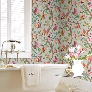 美式田园藤蔓花鸟壁纸客厅卧室电视背H景墙纸鸟语花香壁布墙布壁