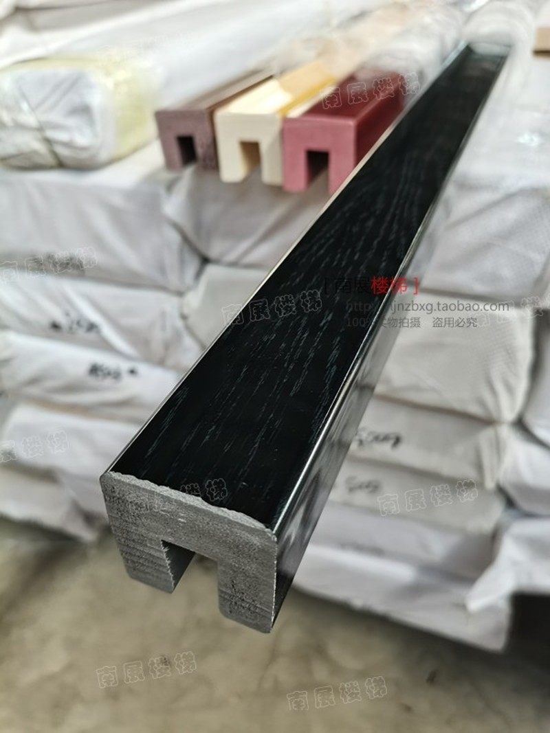 PVC楼梯实木烤漆卡槽玻璃热弯扶手现代简约栏杆别墅飘窗阳台护栏,全屋定制,楼梯扶手,淘宝优惠券,粉丝福利购,淘宝优惠卷