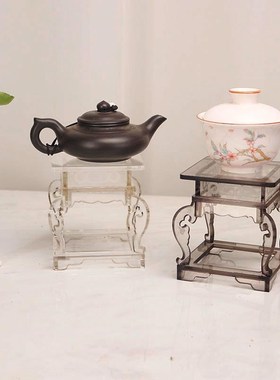 小博古架文玩展示收纳架摆件佛像珠D宝底座置物架茶桌台紫砂壶展