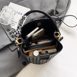 单肩手提包斜挎包百搭水桶 潮时尚 高级感爆款 小众包包n女2023新款