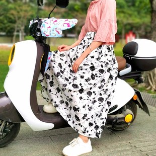 电动车防晒裙遮腿防n走光神器半身围裙夏季 骑车防晒护腿防走光长