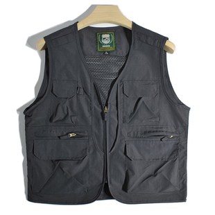 山系户外多口袋工装 n钓鱼马甲港风机能防水登山徒步日系露营背心