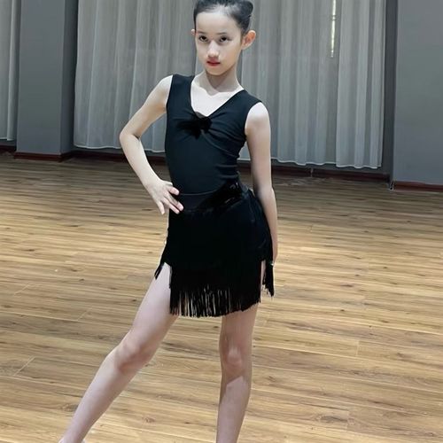 夏季拉丁a舞2025新款女高级感练功服儿童日常专业舞蹈训练演出套