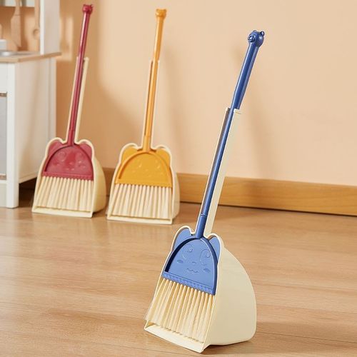 儿童小扫把簸箕套装家用2023新款塑G料拖把三件套组合玩具扫地神