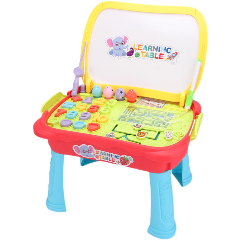 儿童多功能学习游戏涂鸦画画钓鱼亲子互动手提画板桌男女孩