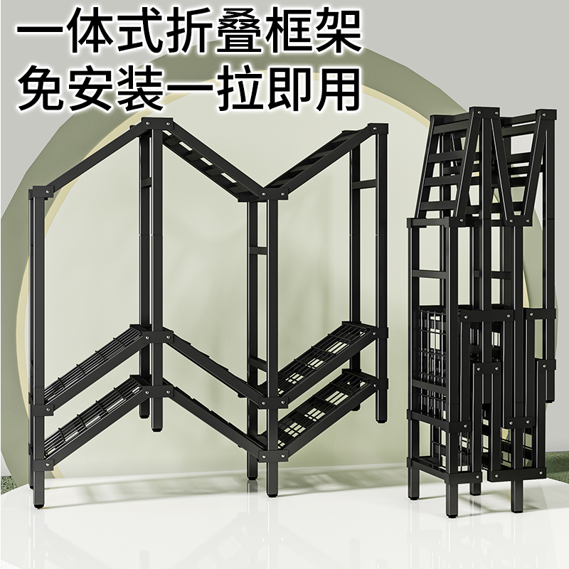 免安装出租房家用卧室现代布钢架结构折叠布衣橱