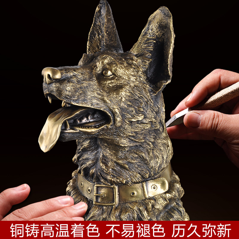 客厅大型落地狗大号大件铜狗家居招财总经理办公室装饰工艺品