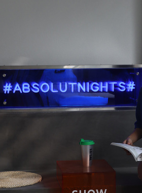 灯箱定制 莱因蓝招牌 深渊千层镜发光广告牌 炫彩夺目