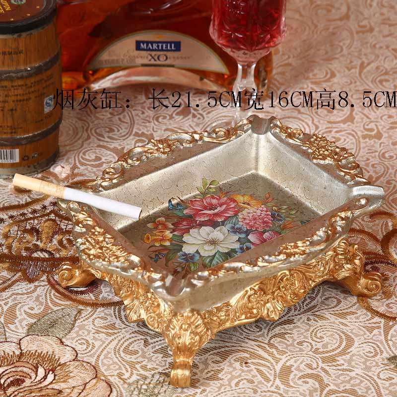 欧式家居客厅茶几大号烟灰缸干果盘装饰品创意奢华礼品