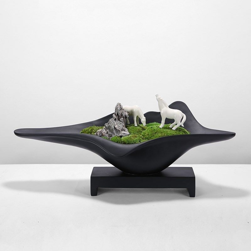 新永生苔藓绿植盆景售楼处玄关前台仿真文竹艺装饰,家居饰品,仿真植物盆景,淘宝优惠券,粉丝福利购,淘宝优惠卷