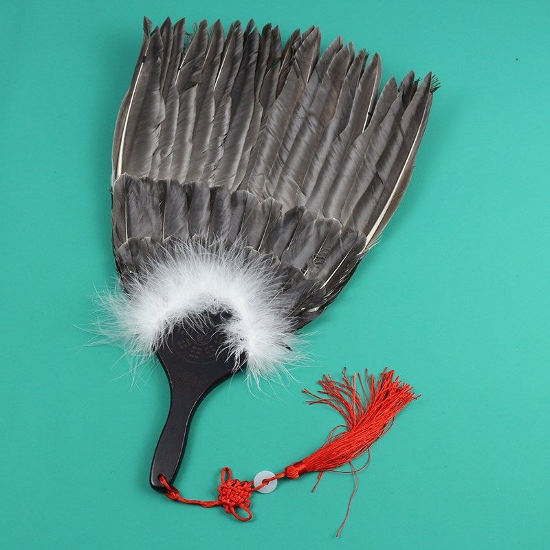 鹅毛扇孔明扇羽毛扇子诸葛亮扇子羽扇工艺扇礼品扇道具扇子演出用