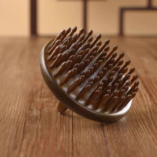 天然阿根廷绿檀木指环梳插齿工艺檀木按摩梳头部全身经络木梳梳子