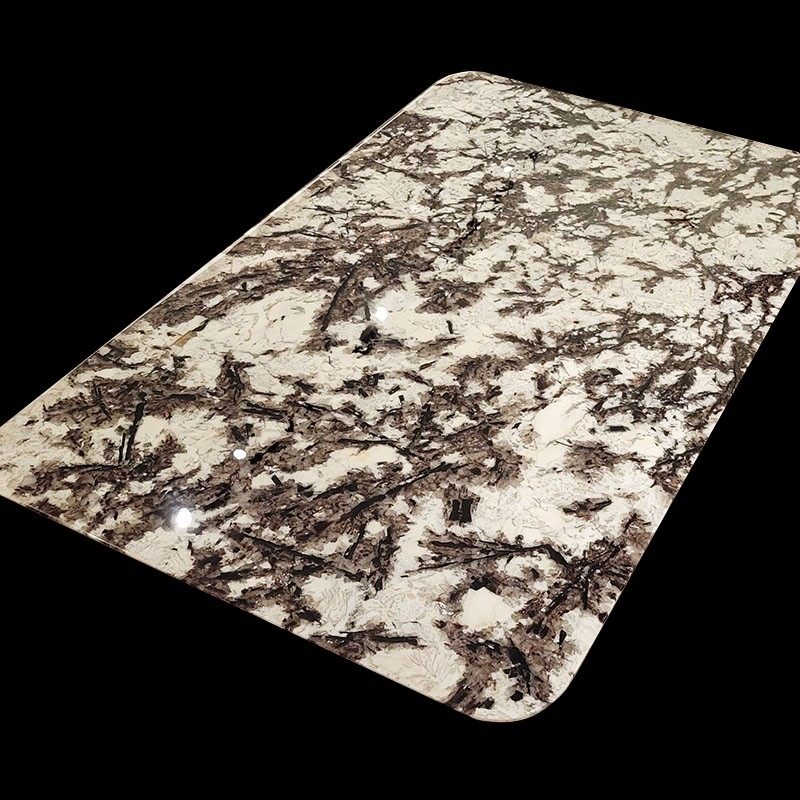 天然大理石台面奢石圆形餐桌定制长方形茶几电视柜单板