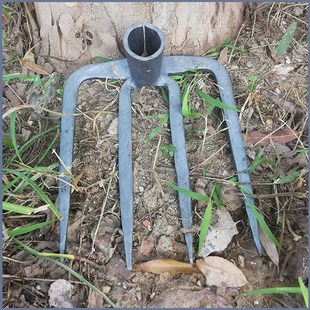 大号四齿叉四齿耙翻地农具农用三爪加长二爪叉子刨地耙子四爪钩子