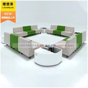 邮政储蓄银行营业厅家具等候区沙发坐椅设备罩非现金柜台理财桌