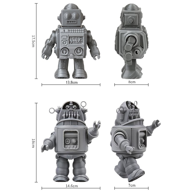 家居摆件现代复古机器人D打印创意装饰品家居客厅酒柜书架工艺品