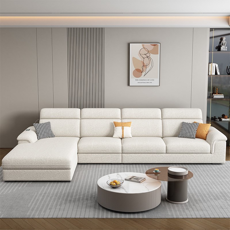 22新款猫抓布沙发现代贵妃沙发小户型家用棉麻布艺沙发客厅