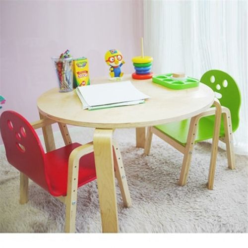 桦木实木儿童多功能方形桌圆桌幼儿园小桌子儿童学习桌游戏桌餐桌