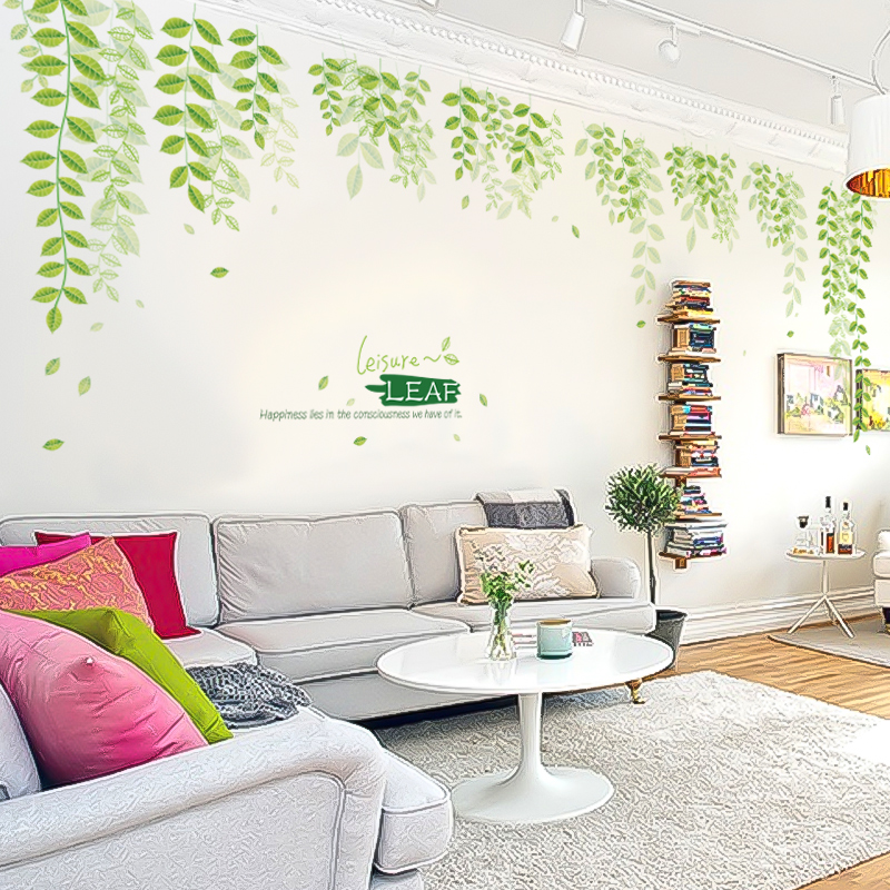 大型客厅沙发电视背景装饰墙贴纸浪漫田园清新卧室床头布置墙贴画