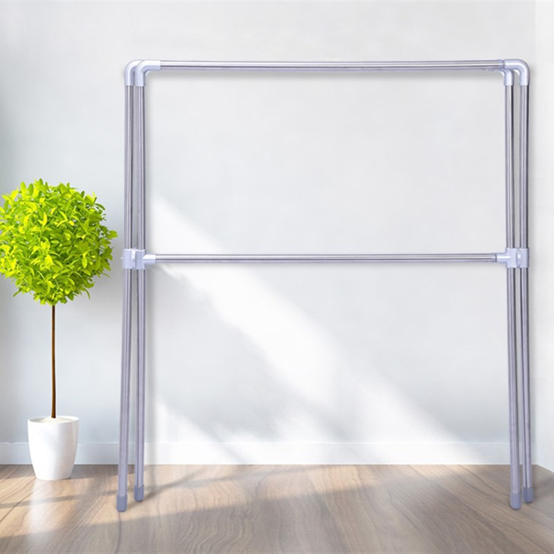 X型落地不锈钢晾衣架晒被架折叠杆式翼型晒衣架凉衣架尿布架