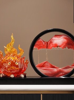 创意流沙画 画摆件轻奢高档客厅电视柜玄关酒柜装饰品高级感乔迁