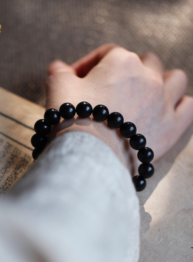 禅木匠黑檀木佛珠手链老料手串项链沉香小叶紫檀念珠108颗男女2.0