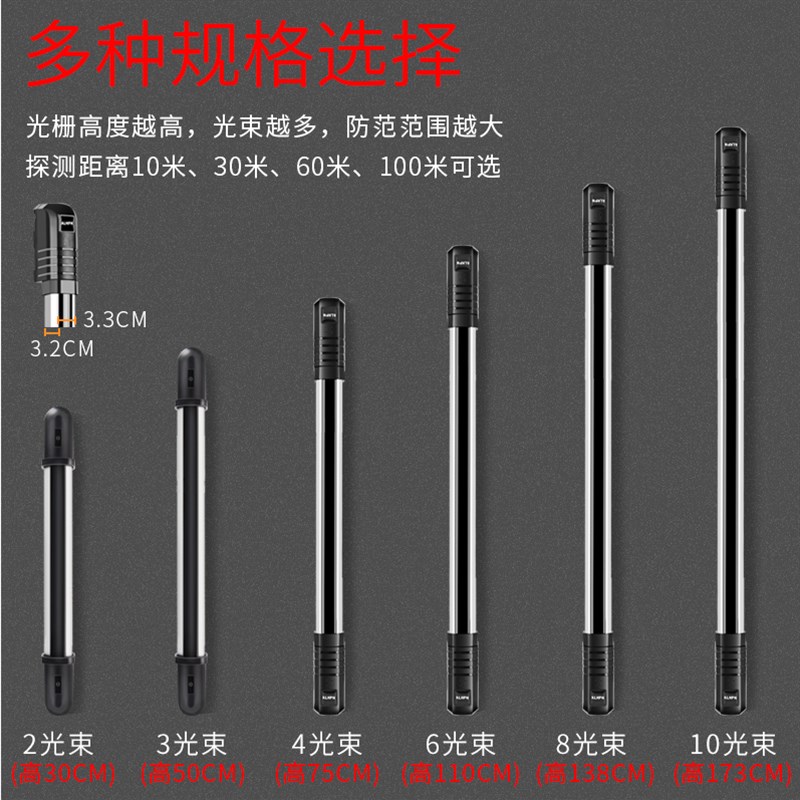 艾礼富红外线四光束红外光栅对射报警器地磅道闸探测器门窗防盗器