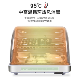 中微子茶杯消毒柜小型家用茶具杯子消毒办公室水杯玻璃杯台式迷你