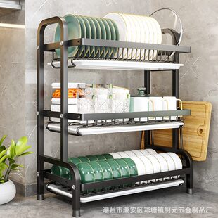 厨房碗架沥水架碗柜置物架家用台面多功能放碗盘碗筷碗碟收纳架盒