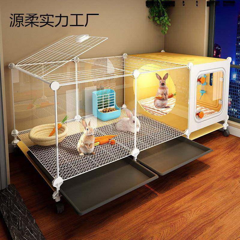 2025透明观景兔笼兔子专用笼子带厕所家用大号室内养宠物豪华别墅,宠物/宠物食品及用品,兔兔专用窝,淘宝优惠券,粉丝福利购,淘宝优惠卷