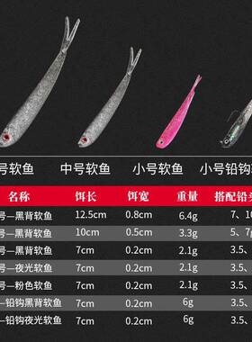 路亚饵防挂底拟饵淡海水全泳仿真包铅软鱼包铅叉尾鱼假饵跨境电商